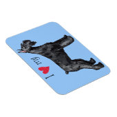 Magnet Flexible J'aime mon Schnauzer géant (Côté Droit)