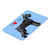 Magnet Flexible J'aime mon Schnauzer géant (Côté Gauche)