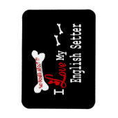 Magnet Flexible J'Aime Mon Setter Anglais (Vertical)