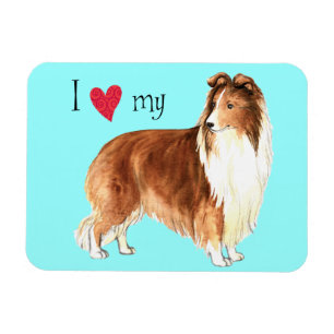 Magnet Flexible J'aime mon Sheltie