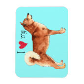 Magnet Flexible J'aime mon Shiba Inu (Vertical)