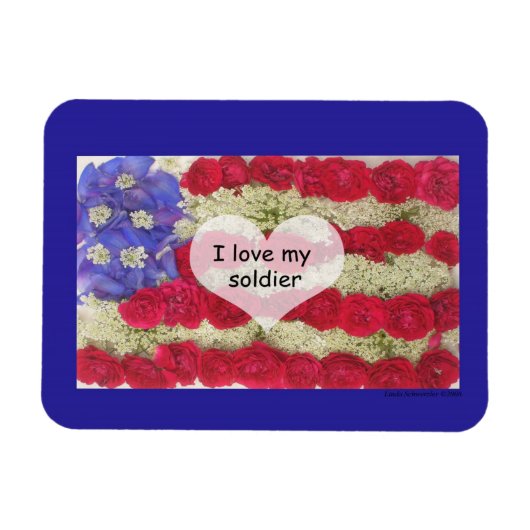 Magnet Flexible J'aime mon soldat (Horizontal)