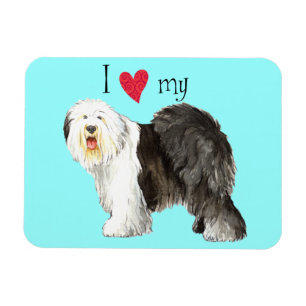 Magnet Flexible J'aime mon vieux chien anglais