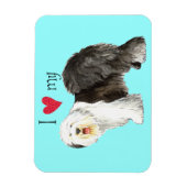 Magnet Flexible J'aime mon vieux chien anglais (Vertical)