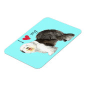 Magnet Flexible J'aime mon vieux chien anglais (Côté Gauche)