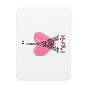 Magnet Flexible J'aime Paris Tour Eiffel France Cadeau