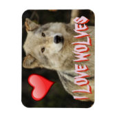 MAGNET FLEXIBLE J'AIME TROP LES LOUPS - LES LOUPS SONT BEAUX ET LI (Vertical)