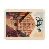 Magnet Flexible Jaipur Inde Hawa Mahal Illustration Art Voyage (Horizontal)