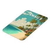 Magnet Flexible Jamaica Illustration Travel Art Vintage (Côté Gauche)
