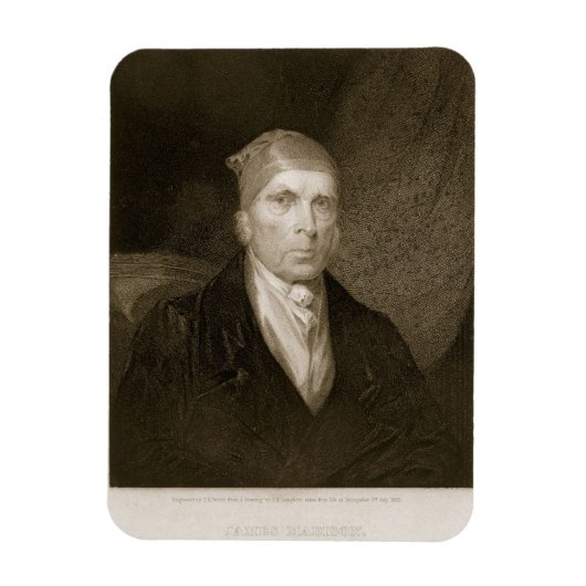 Magnet Flexible James Madison aged 82, gravé par Thomas B. Welch (Vertical)