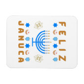 Magnet Flexible Januca, Feliz Januca, Menorah, Masada (Horizontal)