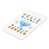 Magnet Flexible Januca, Feliz Januca, Menorah, Masada (Côté Gauche)