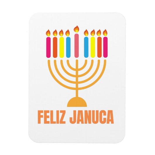 Magnet Flexible Januca, Feliz Januca, Menorah, Masada, Janucia (Vertical)