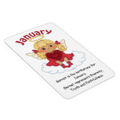 Magnet Flexible Janvier Ange en Pierre de naissance Blonde Premium (Côté Droit)