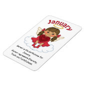 Magnet Flexible Janvier Anneau en Pierre de naissance Brunette Pre (Côté Gauche)