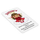 Magnet Flexible Janvier Anneau en Pierre de naissance Brunette Pre (Côté Droit)