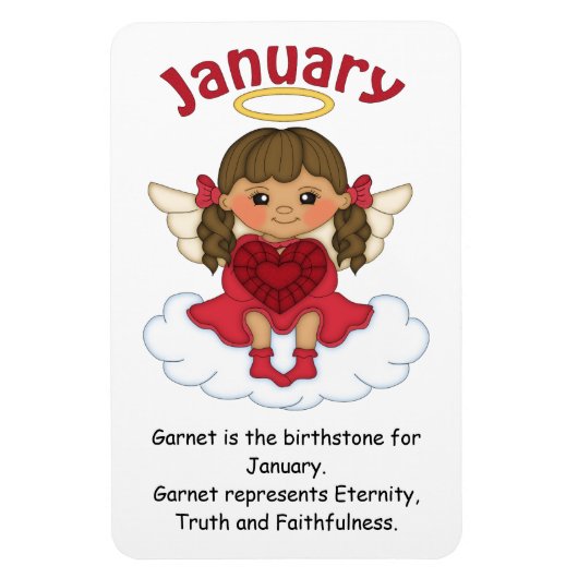 Magnet Flexible Janvier Anneau en Pierre de naissance Brunette Pre (Vertical)