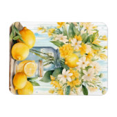 Magnet Flexible Jar à fleurs de citron d'été (Horizontal)