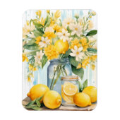 Magnet Flexible Jar à fleurs de citron d'été (Vertical)