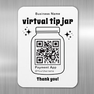 Magnet Flexible Jar de conseil virtuel avec code QR