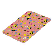 Magnet Flexible Jardin de fleurs d'abeilles douces (Côté Gauche)
