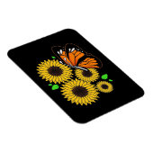 Magnet Flexible Jardin de tournesol papillon (Côté Droit)
