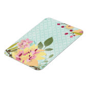 Magnet Flexible Jardin floral, Arrière - plan bleu (Côté Gauche)