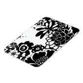 Magnet Flexible Jardin floral noir et blanc Motif graphique (Côté Gauche)