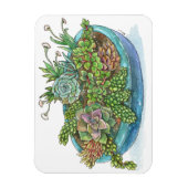 Magnet Flexible Jardin rond Succulent (Vertical)