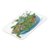 Magnet Flexible Jardin rond Succulent (Côté Gauche)