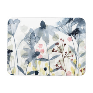 Magnet Flexible Jardins posés - fleurs d'aquarelle