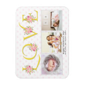 Magnet Flexible Jaune, gris AMOUR, roses roses roses roses Valenti (Vertical)