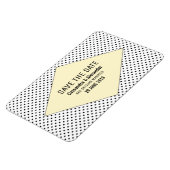 Magnet Flexible Jaune Pois modernes sauvez la date (Côté Gauche)