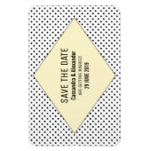 Magnet Flexible Jaune Pois modernes sauvez la date (Vertical)
