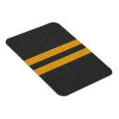 Magnet Flexible Jaune Tirages de course Carbone Fiber Style (Côté Droit)