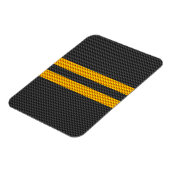 Magnet Flexible Jaune Tirages de course Carbone Fiber Style (Côté Gauche)