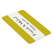 Magnet Flexible Jaune Zigzag, Jaune Chevron, Mariage (Côté Droit)