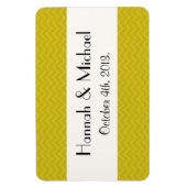 Magnet Flexible Jaune Zigzag, Jaune Chevron, Mariage (Vertical)
