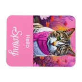 Magnet Flexible Jazzy Kitty au début du printemps (Horizontal)