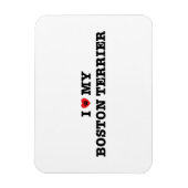 Magnet Flexible J'Coeur Mon Boston Terrier Aimant Flexible (Vertical)
