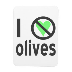 Magnet Flexible Je déteste les olives, pas d'amour