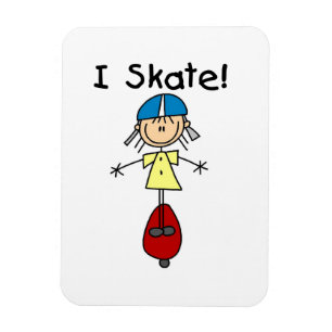 Magnet Flexible Je fais du skateboard Girl