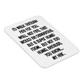 Magnet Flexible Je Marcherais En Feu Pour Vous (Côté Droit)