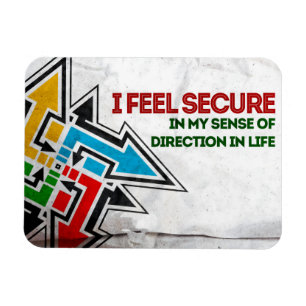 Magnet Flexible "Je me sens en sécurité" Motivation Affirmation Fl