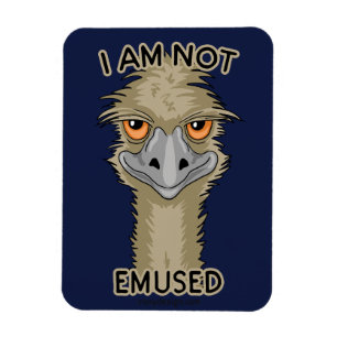 Magnet Flexible Je Ne Suis Pas Emusé Drôle Emu Pun