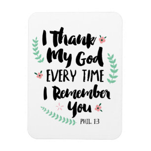 Magnet Flexible Je Remercie Dieu Chaque Fois Que Je Me Souviens De
