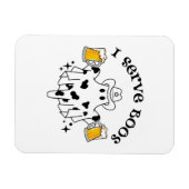 Magnet Flexible Je sers des Boos ! Barman effrayant  (Horizontal)