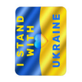Magnet Flexible Je Suis Avec L'Ukraine - Drapeau - Paix - Liberté (Vertical)
