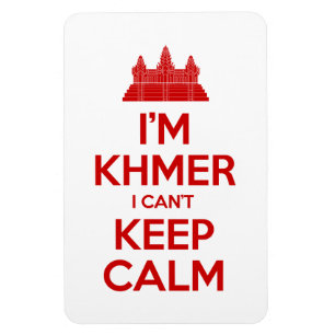 Magnet Flexible Je suis Khmer, je ne peux pas rester calme