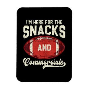 Magnet Flexible Je suis là pour les snacks et les pubs de football